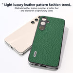 ABEEL Litchi Texture Cover for Samsung Galaxy S24+ Cowhide Leather+PC+TPU Phone Case