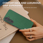 ABEEL Litchi Texture Cover for Samsung Galaxy S24+ Cowhide Leather+PC+TPU Phone Case