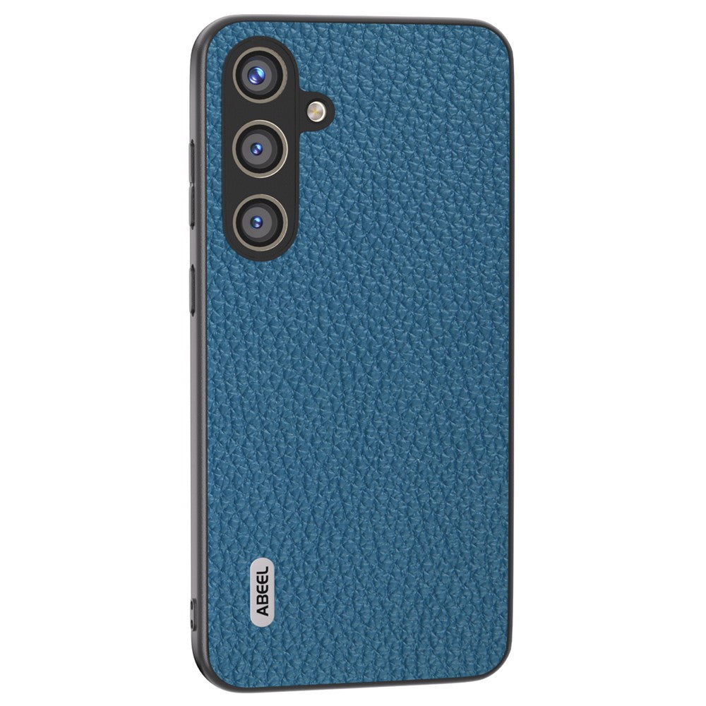 ABEEL Litchi Texture Cover for Samsung Galaxy S24+ Cowhide Leather+PC+TPU Phone Case