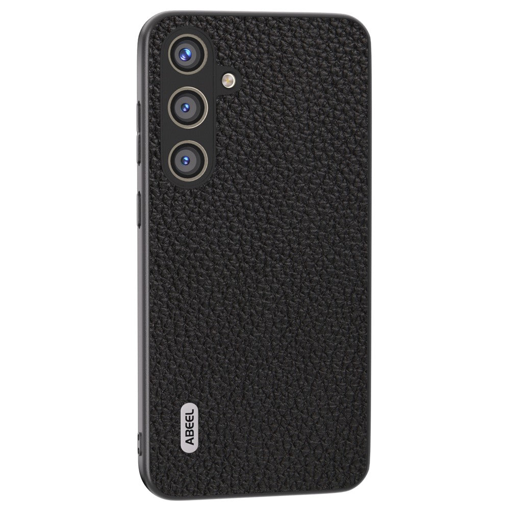 ABEEL Litchi Texture Cover for Samsung Galaxy S24+ Cowhide Leather+PC+TPU Phone Case
