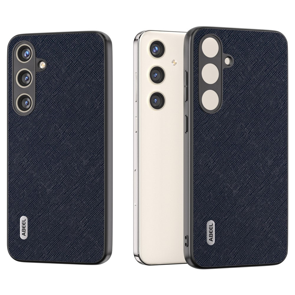 ABEEL For Samsung Galaxy S24+ Cross Texture Case Impact-Resistant Mobile Phone Cover