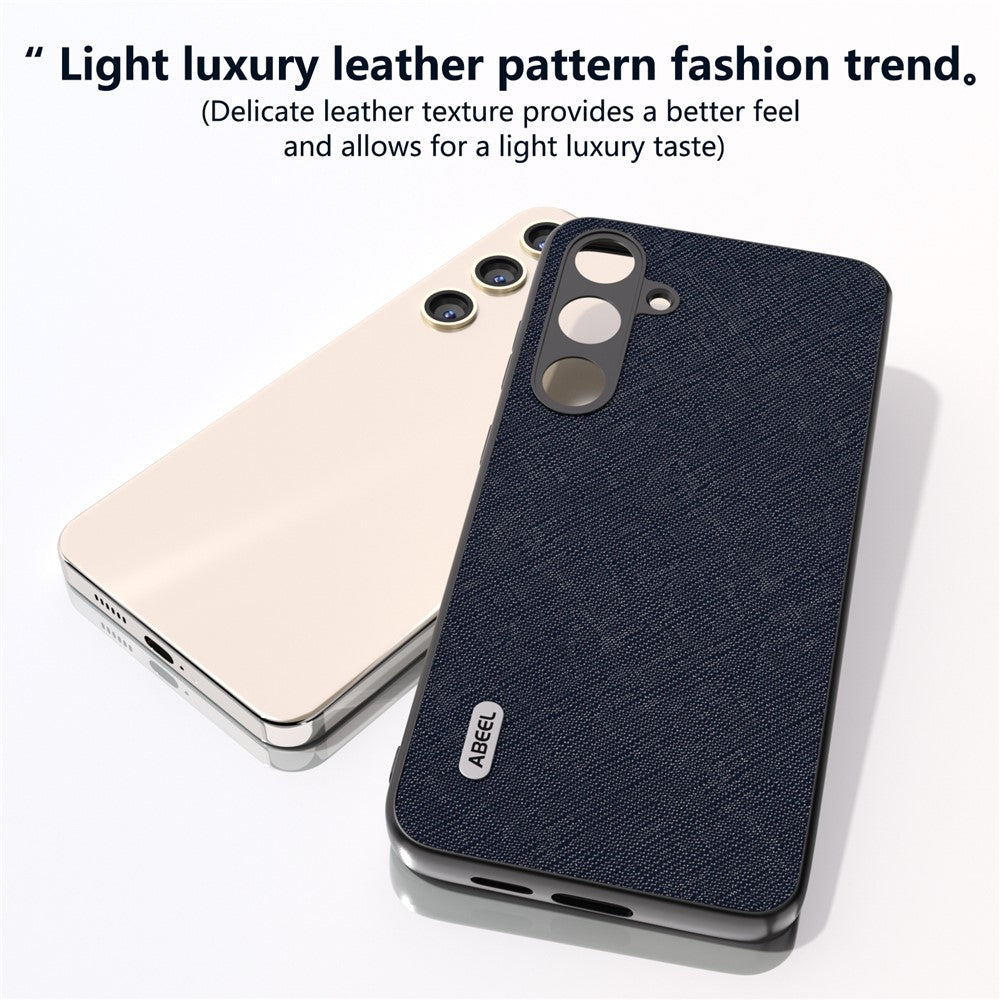 ABEEL For Samsung Galaxy S24+ Cross Texture Case Impact-Resistant Mobile Phone Cover