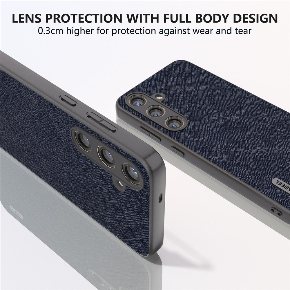 ABEEL For Samsung Galaxy S24+ Cross Texture Case Impact-Resistant Mobile Phone Cover