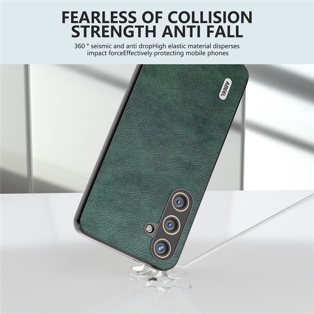 ABEEL til Samsung Galaxy S24+ ridsefrit cover PU læder telefoncover litchi tekstur