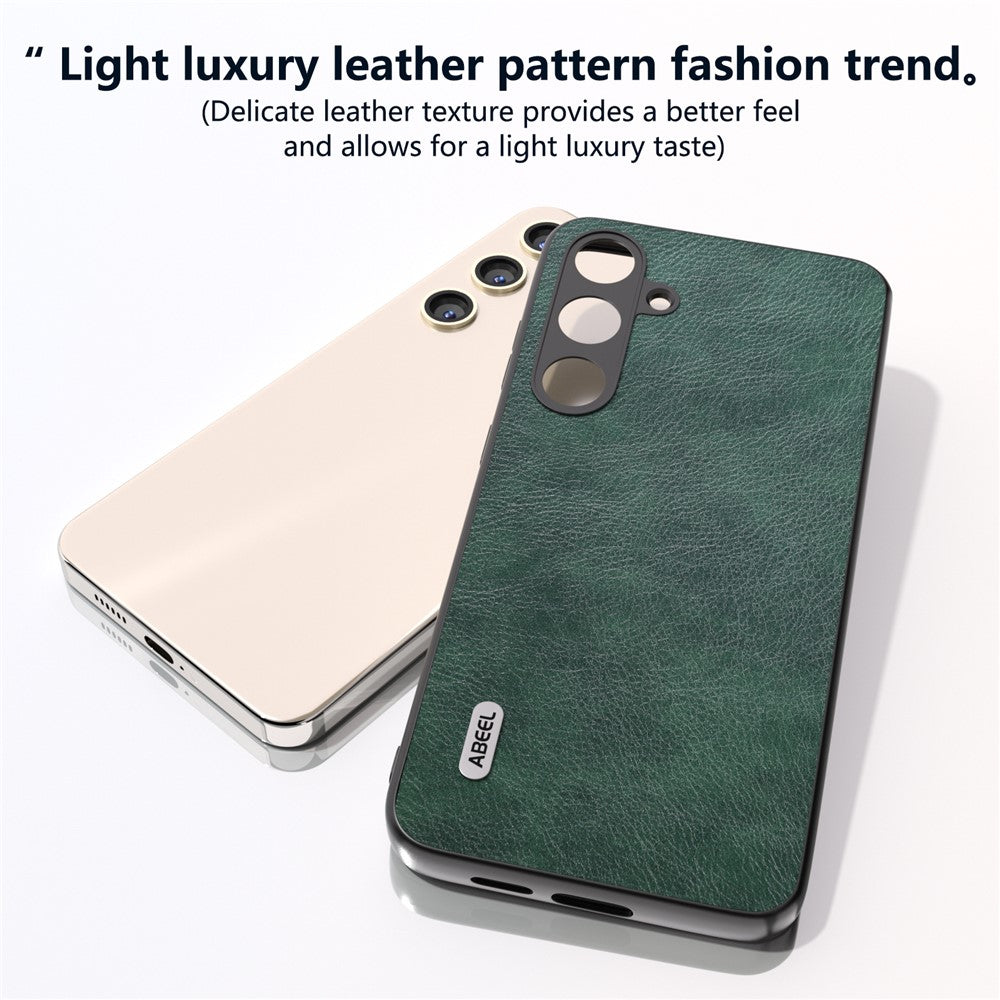 ABEEL til Samsung Galaxy S24+ ridsefrit cover PU læder telefoncover litchi tekstur