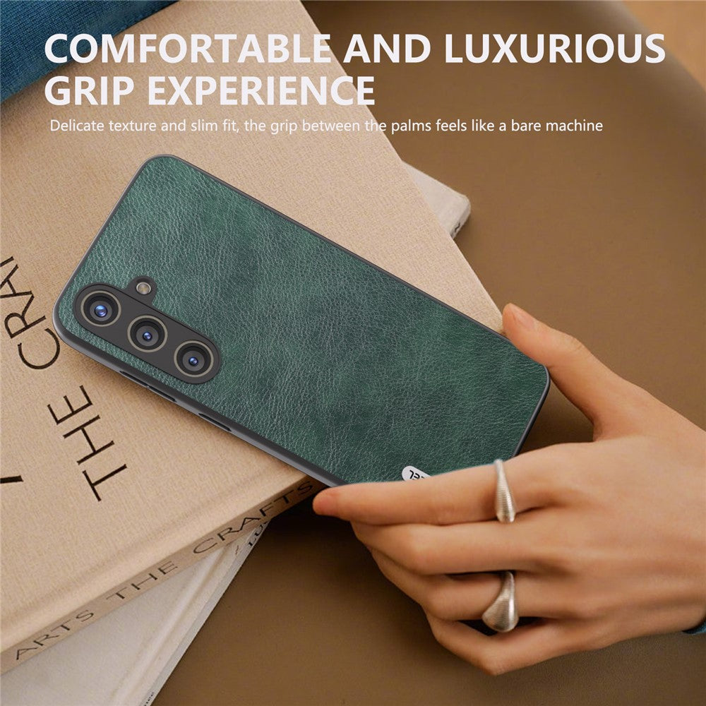 ABEEL til Samsung Galaxy S24+ ridsefrit cover PU læder telefoncover litchi tekstur