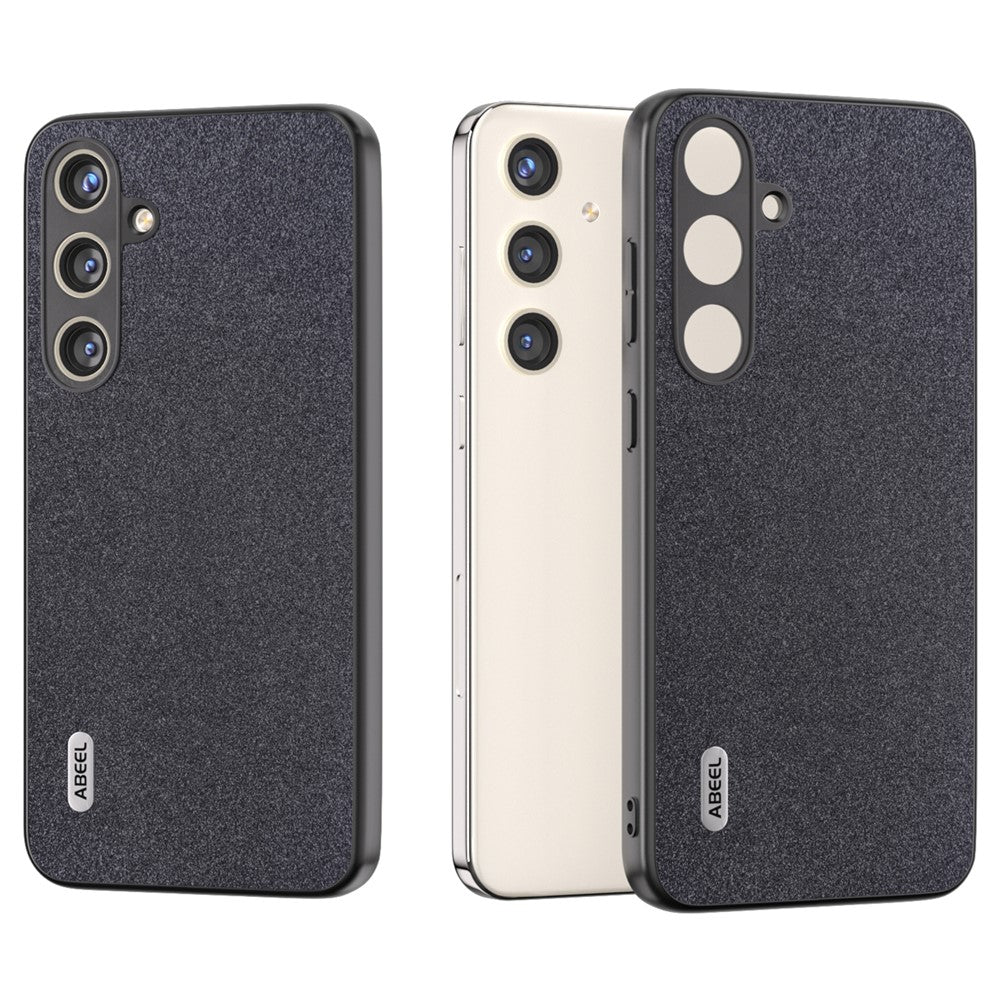ABEEL For Samsung Galaxy S24+ Glitter Surface Phone Case PU Leather Anti-Scratch Back Cover