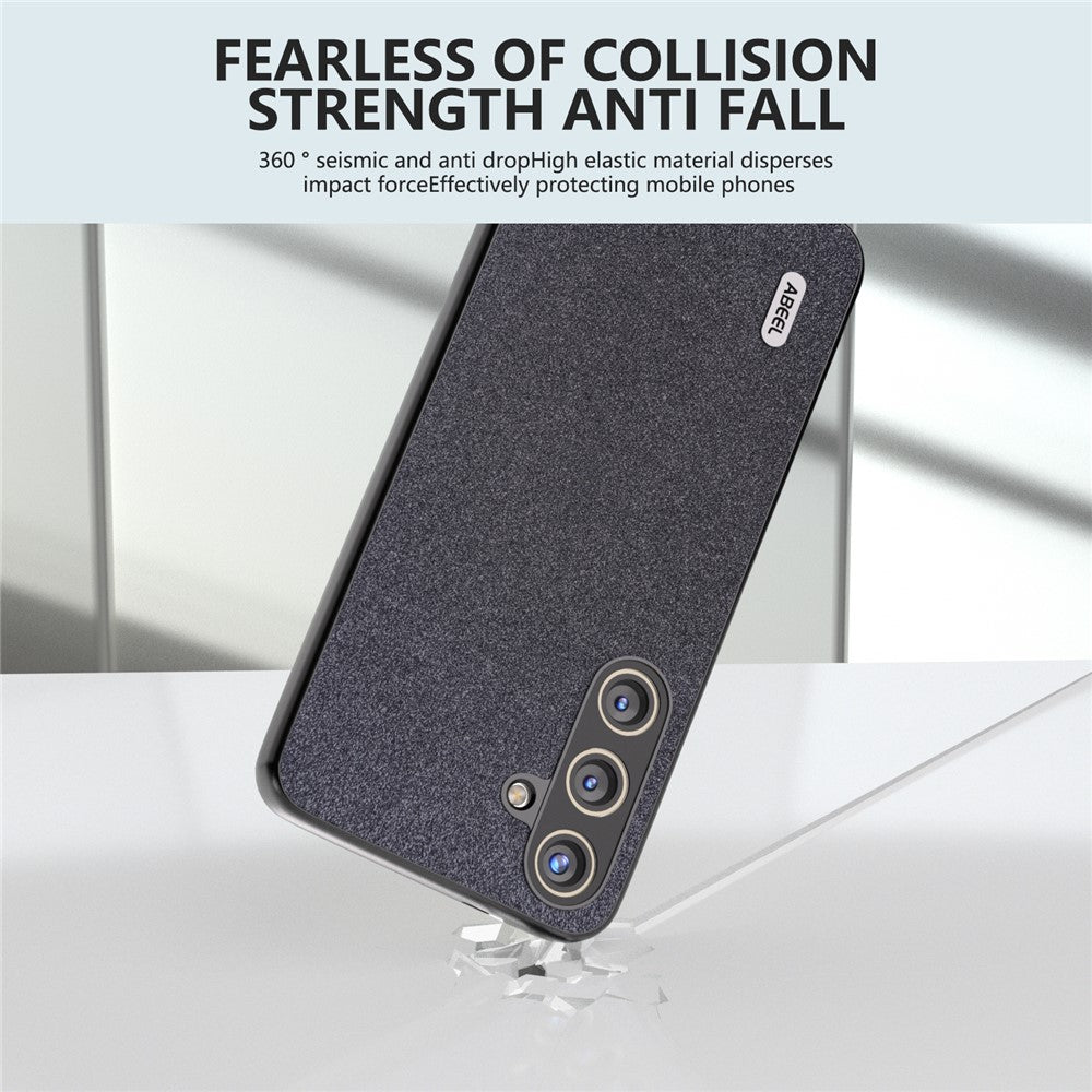 ABEEL For Samsung Galaxy S24+ Glitter Surface Phone Case PU Leather Anti-Scratch Back Cover