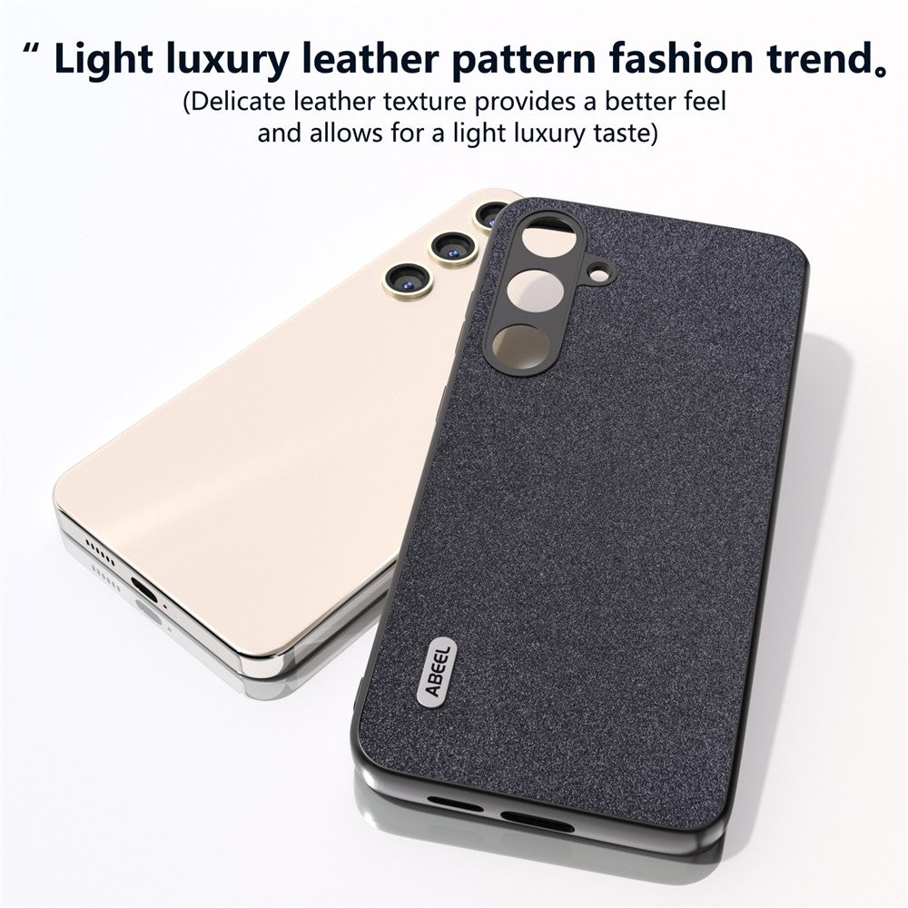ABEEL For Samsung Galaxy S24+ Glitter Surface Phone Case PU Leather Anti-Scratch Back Cover