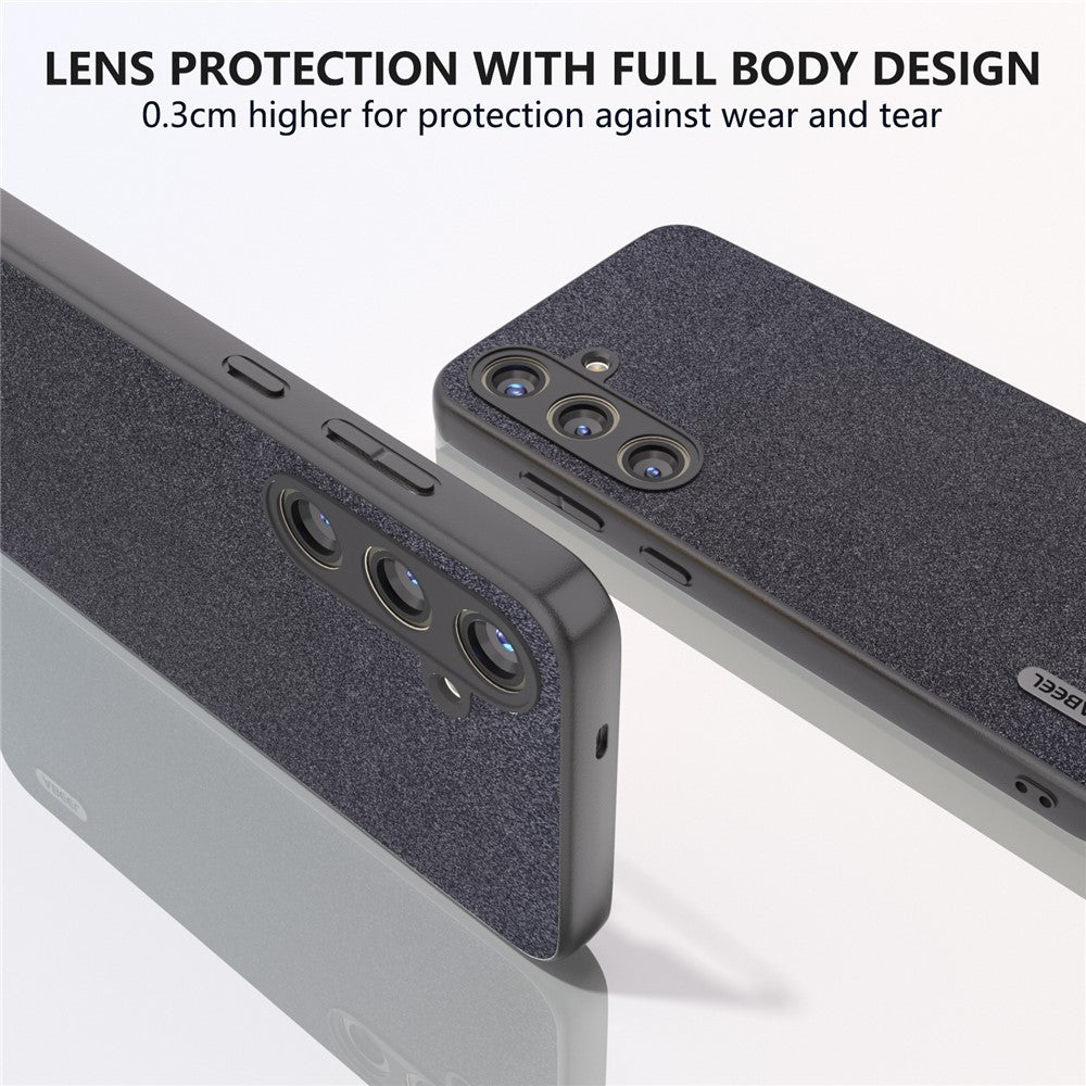 ABEEL For Samsung Galaxy S24+ Glitter Surface Phone Case PU Leather Anti-Scratch Back Cover