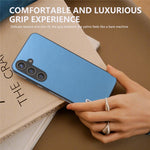 ABEEL For Samsung Galaxy S24 Textured Phone Case Slim PU Leather Shockproof Cover