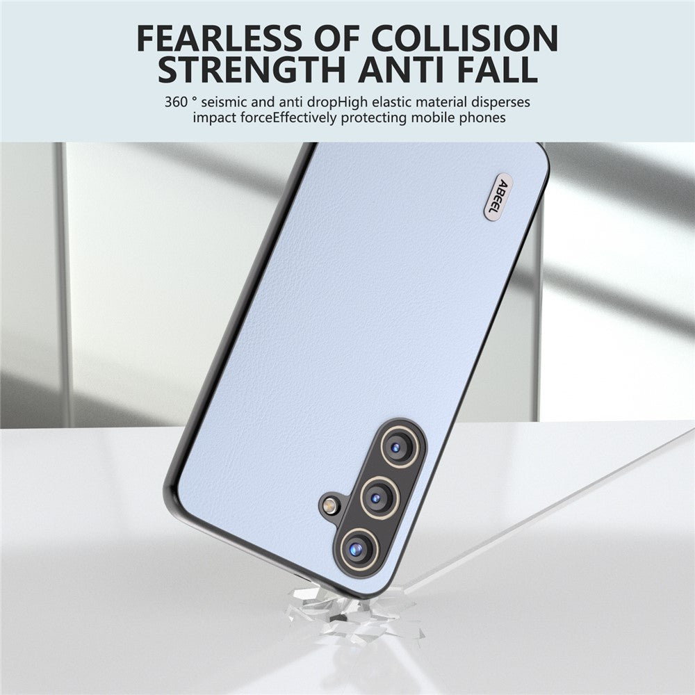 ABEEL For Samsung Galaxy S24 Phone Case Anti-Scratch Ecological Texture Leather Cover