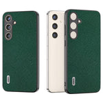 ABEEL Til Samsung Galaxy S24 Mobilcover i Koskind med Krydsstruktur