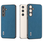ABEEL til Samsung Galaxy S24 Mobilcover i okselæder+PC+TPU Litchi-tekstur