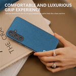 ABEEL til Samsung Galaxy S24 Mobilcover i okselæder+PC+TPU Litchi-tekstur