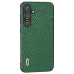 ABEEL til Samsung Galaxy S24 Mobilcover i okselæder+PC+TPU Litchi-tekstur