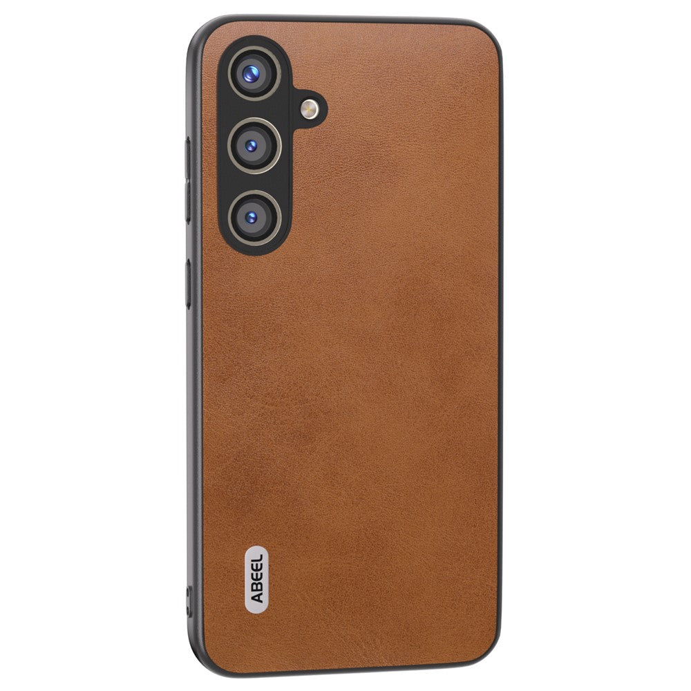 ABEEL For Samsung Galaxy S24 Shockproof Phone Case Leather Coated TPU+PC Cover
