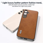 ABEEL For Samsung Galaxy S24 Shockproof Phone Case Leather Coated TPU+PC Cover