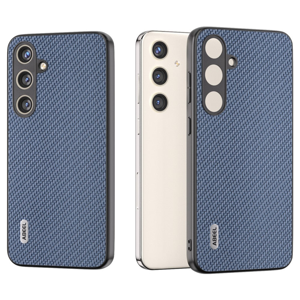ABEEL til Samsung Galaxy S24 Carbon Fiber Tekstur Etui PU Læder+PC+TPU Beskyttende Telefoncover