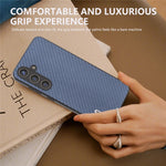 ABEEL til Samsung Galaxy S24 Carbon Fiber Tekstur Etui PU Læder+PC+TPU Beskyttende Telefoncover