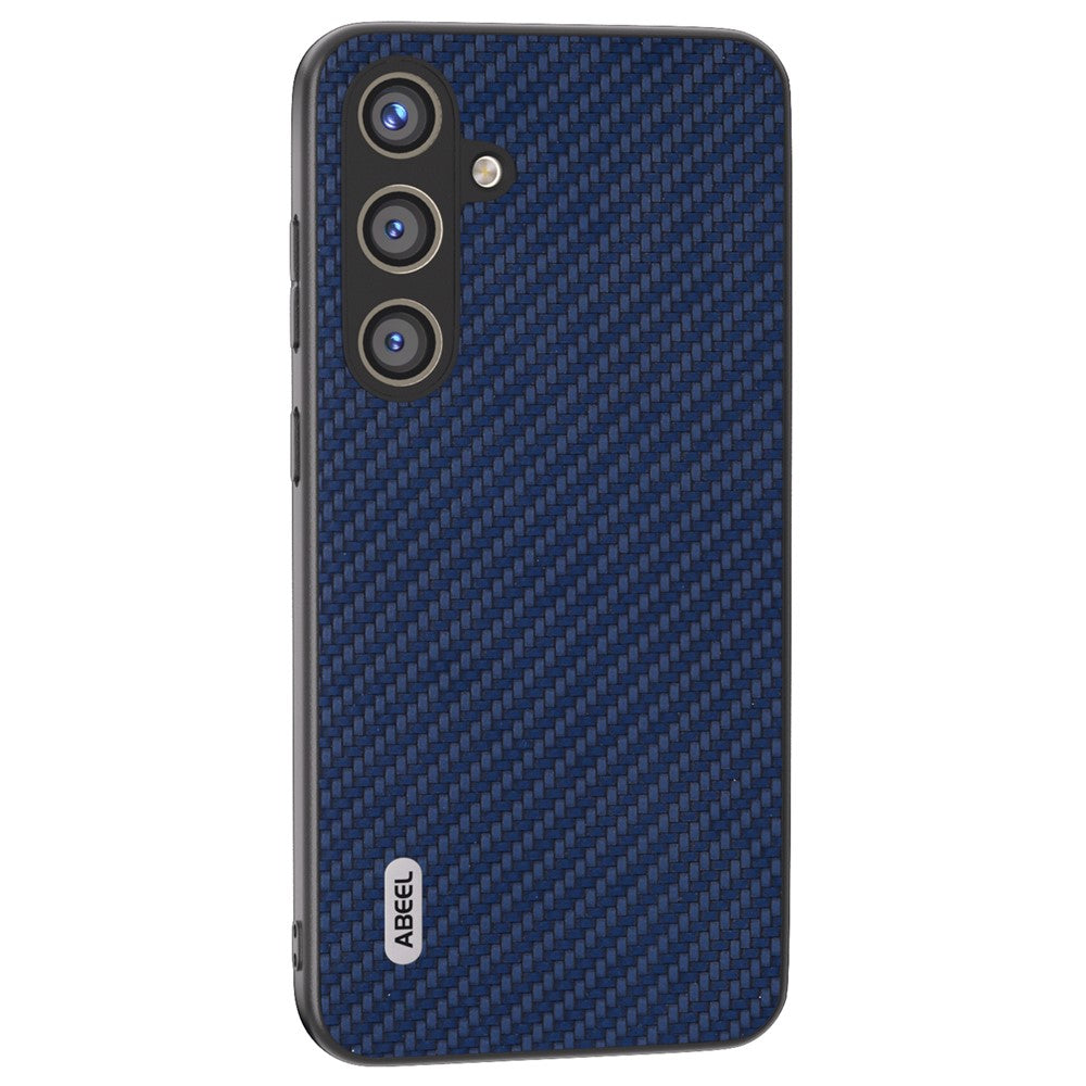 ABEEL til Samsung Galaxy S24 Carbon Fiber Tekstur Etui PU Læder+PC+TPU Beskyttende Telefoncover