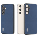 ABEEL Til Samsung Galaxy S24 Cowhide Lædercover Blødt TPU Hårdt PC Hybrid Telefoncover