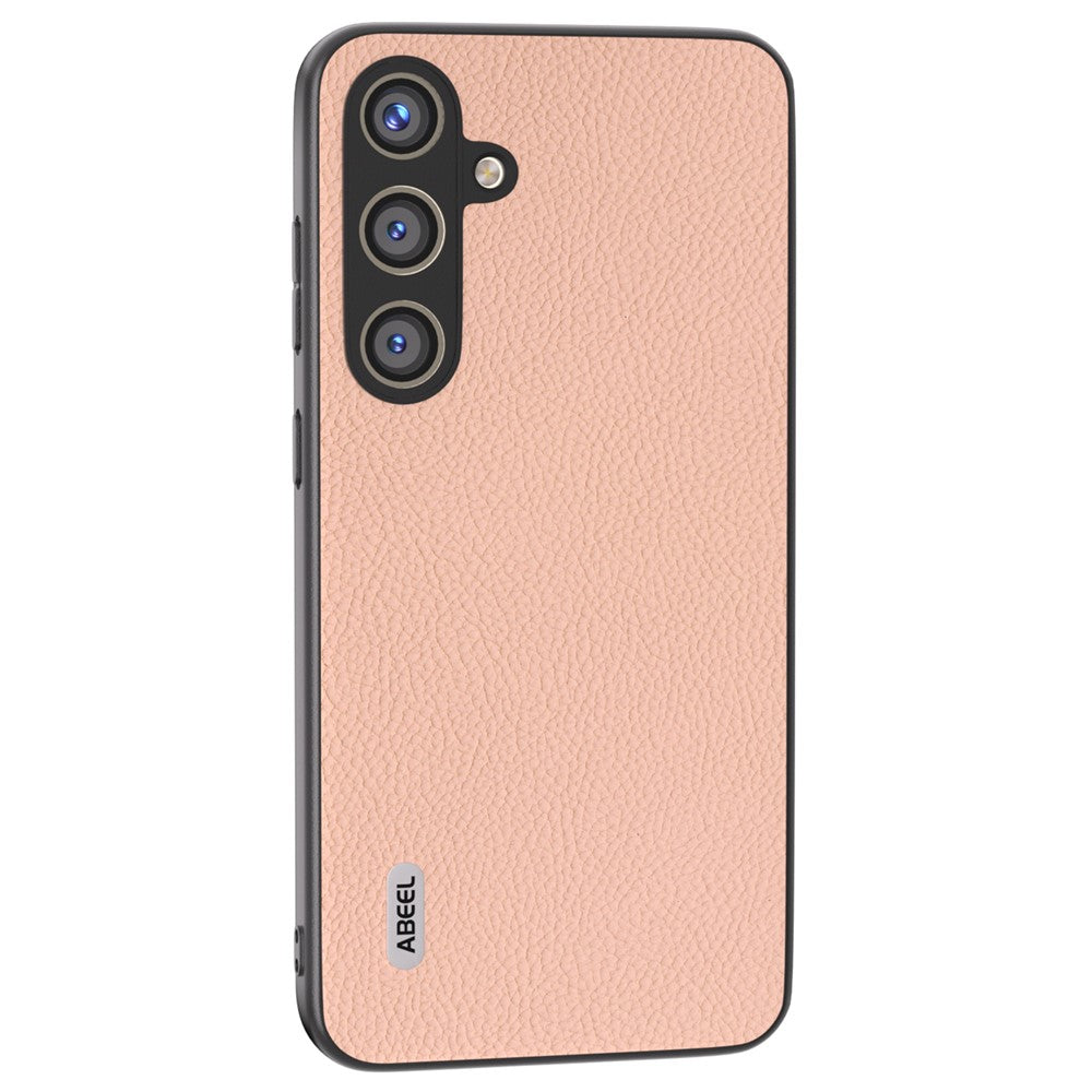 ABEEL Til Samsung Galaxy S24 Cowhide Lædercover Blødt TPU Hårdt PC Hybrid Telefoncover