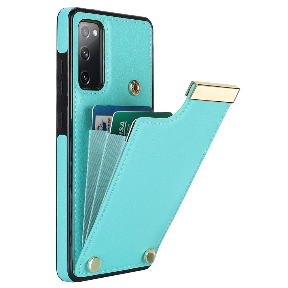 Samsung Galaxy S20 FE 5G / S20 FE / S20 FE 2022 / S20 Lite mobilmobilskal TPU+PU-läder korthållare fodral