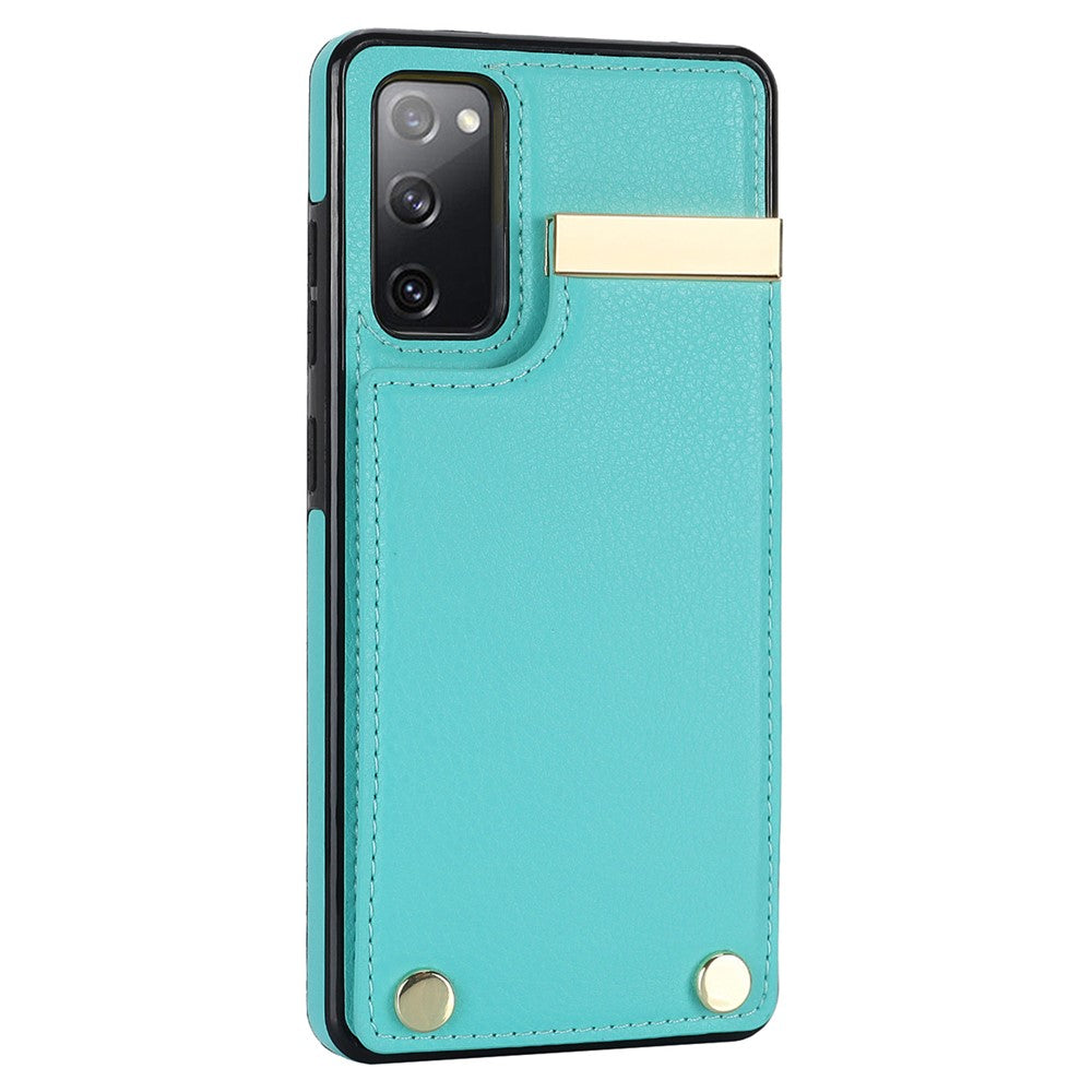 Samsung Galaxy S20 FE 5G / S20 FE / S20 FE 2022 / S20 Lite mobilmobilskal TPU+PU-läder korthållare fodral