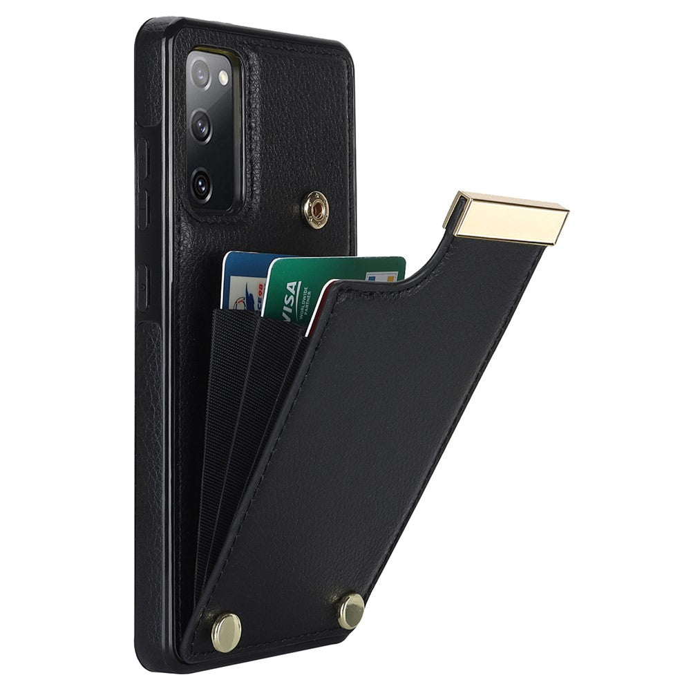 Samsung Galaxy S20 FE 5G / S20 FE / S20 FE 2022 / S20 Lite mobilmobilskal TPU+PU-läder korthållare fodral