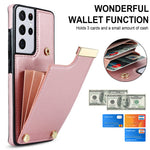 For Samsung Galaxy S21 Ultra 5G Case Shockproof TPU+PU Leather+Metal Hardware Phone Back Shell