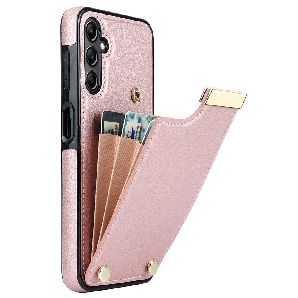 Til Samsung Galaxy A54 5G Mobiltelefoncover Kortholder TPU+PU Læder Hardware Dekorativt Cover