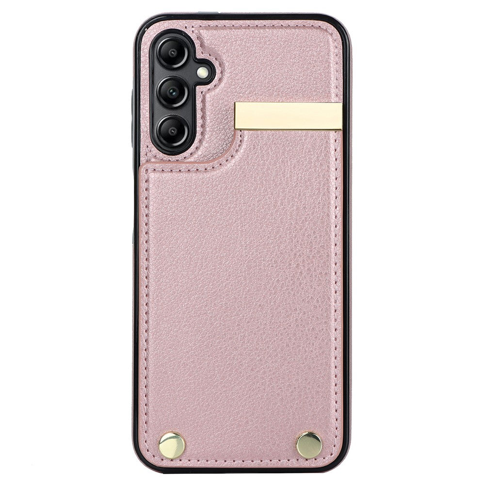 Til Samsung Galaxy A54 5G Mobiltelefoncover Kortholder TPU+PU Læder Hardware Dekorativt Cover
