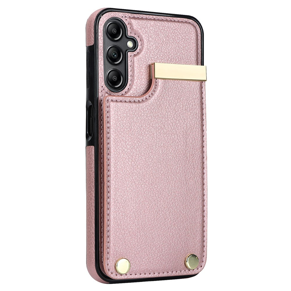 Til Samsung Galaxy A54 5G Mobiltelefoncover Kortholder TPU+PU Læder Hardware Dekorativt Cover