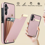 Til Samsung Galaxy A54 5G Mobiltelefoncover Kortholder TPU+PU Læder Hardware Dekorativt Cover