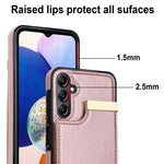 Til Samsung Galaxy A54 5G Mobiltelefoncover Kortholder TPU+PU Læder Hardware Dekorativt Cover