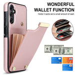 Til Samsung Galaxy A54 5G Mobiltelefoncover Kortholder TPU+PU Læder Hardware Dekorativt Cover