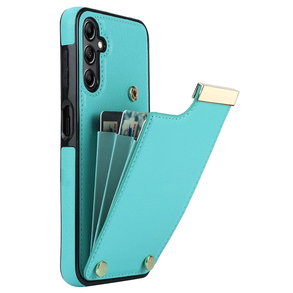 Til Samsung Galaxy A54 5G Mobiltelefoncover Kortholder TPU+PU Læder Hardware Dekorativt Cover
