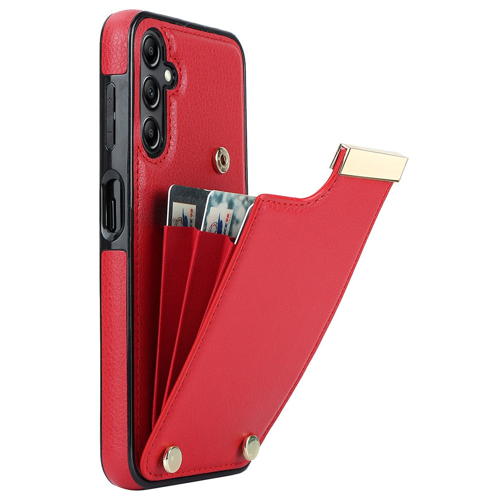 Til Samsung Galaxy A54 5G Mobiltelefoncover Kortholder TPU+PU Læder Hardware Dekorativt Cover