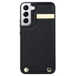 For Samsung Galaxy S22+ 5G Cell Phone Case Hardware Decor TPU+PU Leather Card Holder Cover