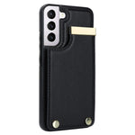 For Samsung Galaxy S22+ 5G Cell Phone Case Hardware Decor TPU+PU Leather Card Holder Cover