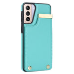 Til Samsung Galaxy S21+ 5G Cover Metal Dekor TPU+Læder Kortholder Ridsefast Mobiltelefon Etui