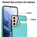 Til Samsung Galaxy S21+ 5G Cover Metal Dekor TPU+Læder Kortholder Ridsefast Mobiltelefon Etui