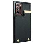 For Samsung Galaxy Note20 Ultra 5G / Note20 Ultra Case Metal Decor Phone Cover with Card Bag