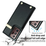 For Samsung Galaxy Note20 Ultra 5G / Note20 Ultra Case Metal Decor Phone Cover with Card Bag