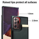 For Samsung Galaxy Note20 Ultra 5G / Note20 Ultra Case Metal Decor Phone Cover with Card Bag