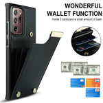 For Samsung Galaxy Note20 Ultra 5G / Note20 Ultra Case Metal Decor Phone Cover with Card Bag