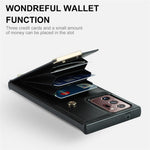 For Samsung Galaxy Note20 Ultra 5G / Note20 Ultra Case Metal Decor Phone Cover with Card Bag