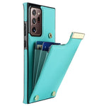 For Samsung Galaxy Note20 Ultra 5G / Note20 Ultra Case Metal Decor Phone Cover with Card Bag