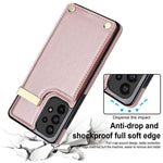 For Samsung Galaxy A53 5G Cover Stylish Metal Decor TPU+Leather Card Holder Cell Phone Case